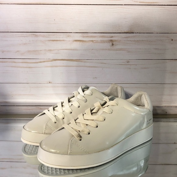 NWOT Rag & Bone RB1 Off-White Leather Sneakers - Picture 2 of 9